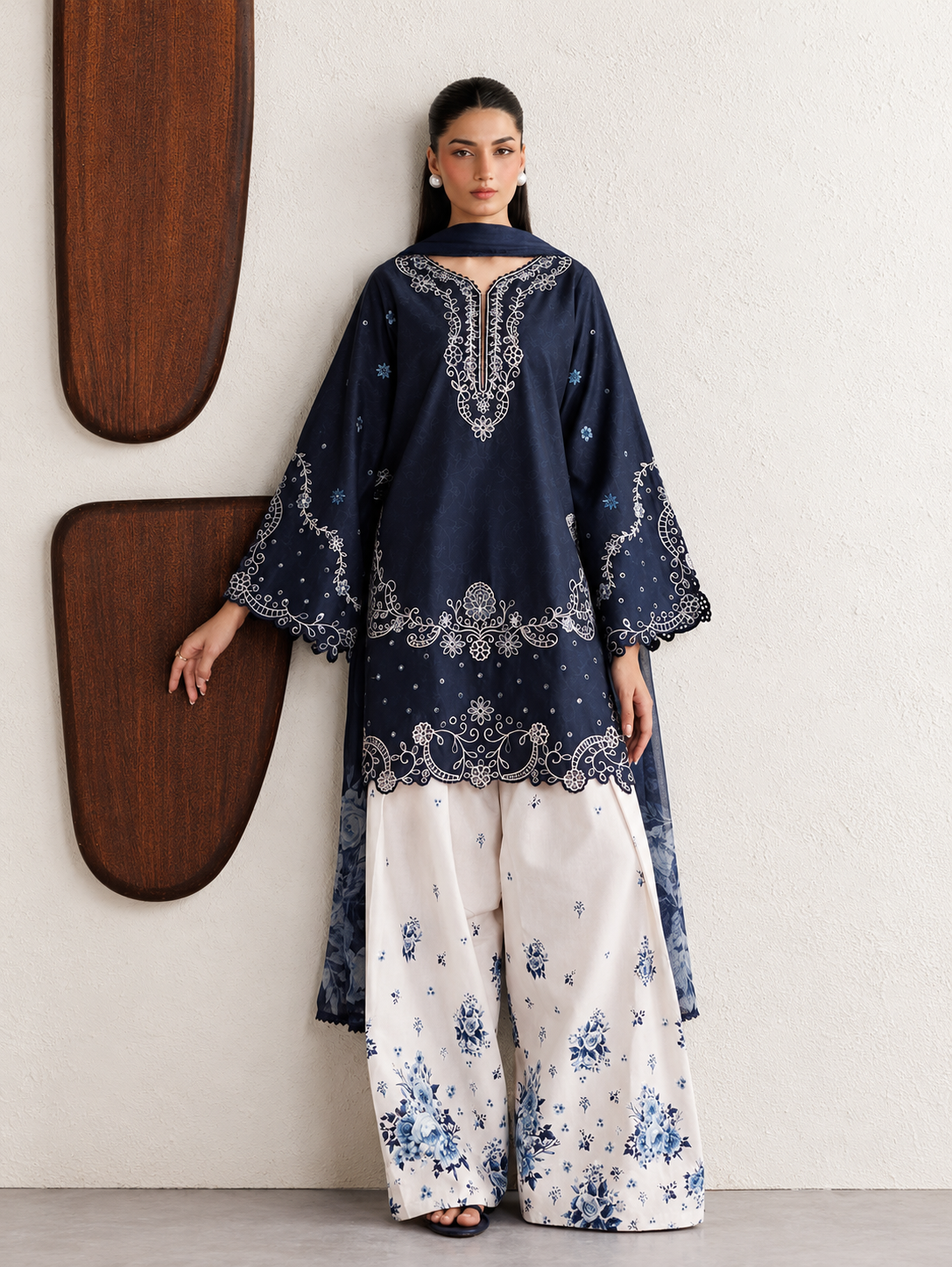 Ethnic Silk Embroidered 3-Piece