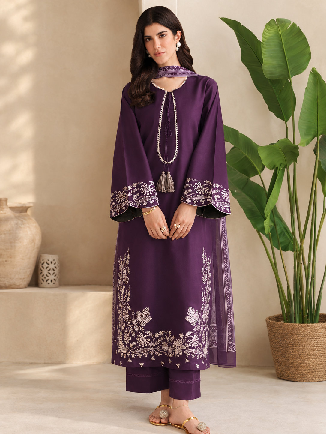 GARNET | 3pc Embroidery Dhanak