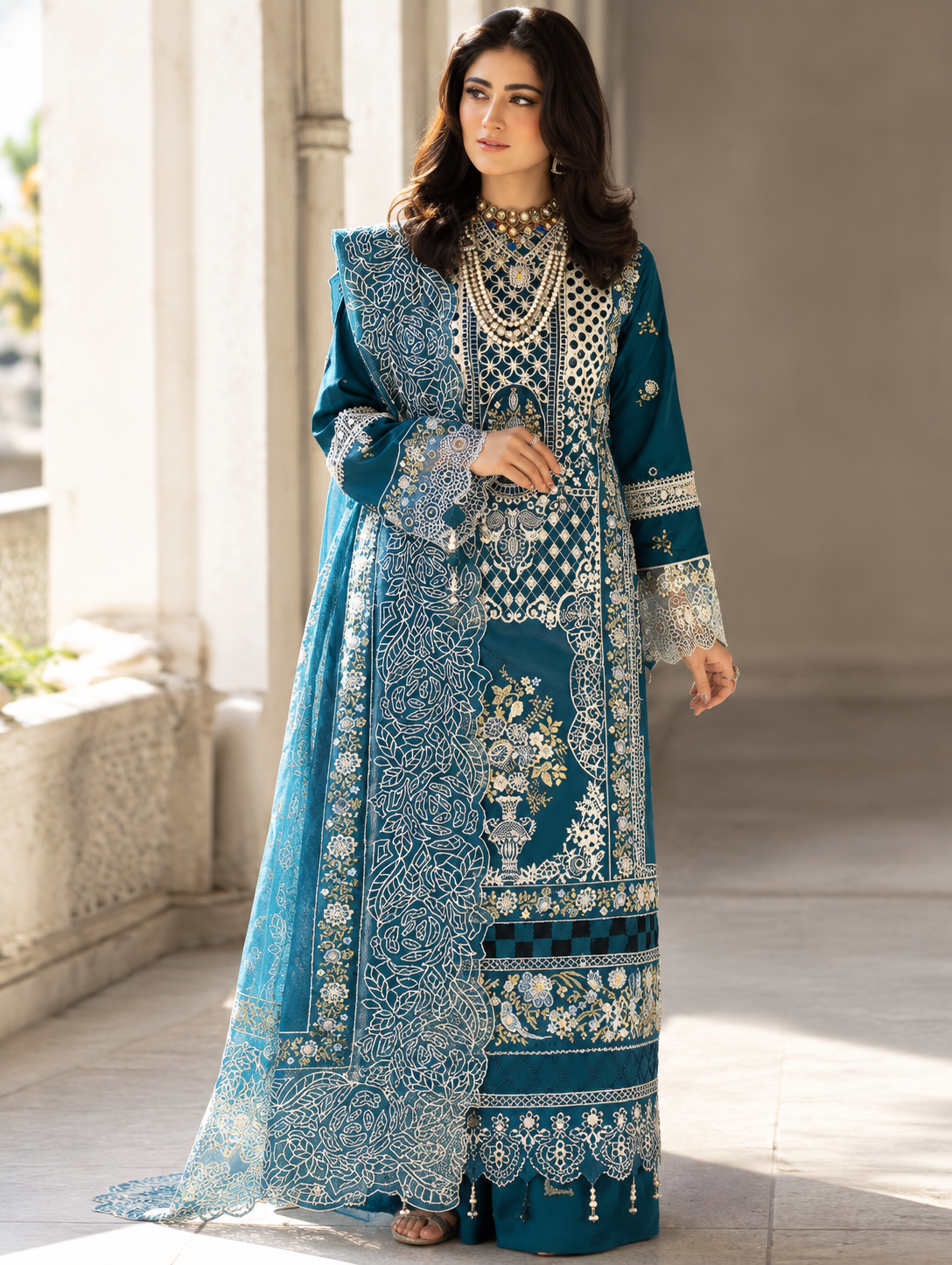 MAHNUR | 3pc Embroidery Dhanak