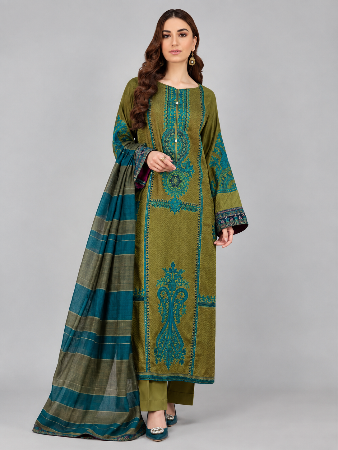 MARIA B | 3pc Embroidery Dhanak