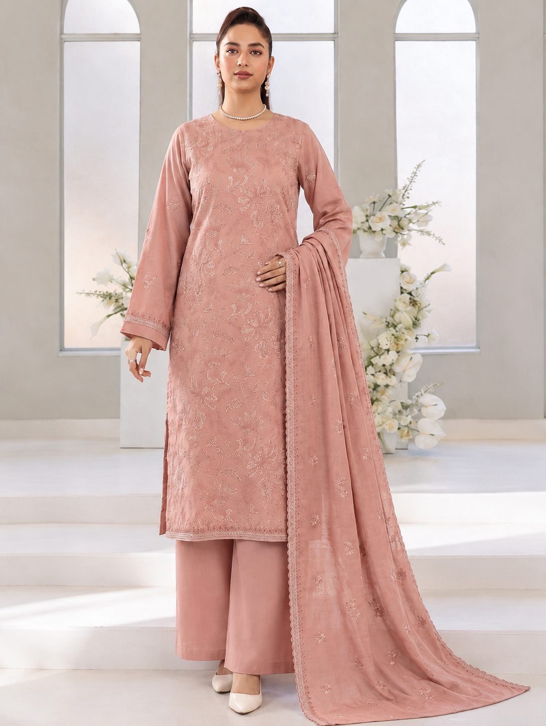 BAREEZE | 3pc Embroidery Dhanak
