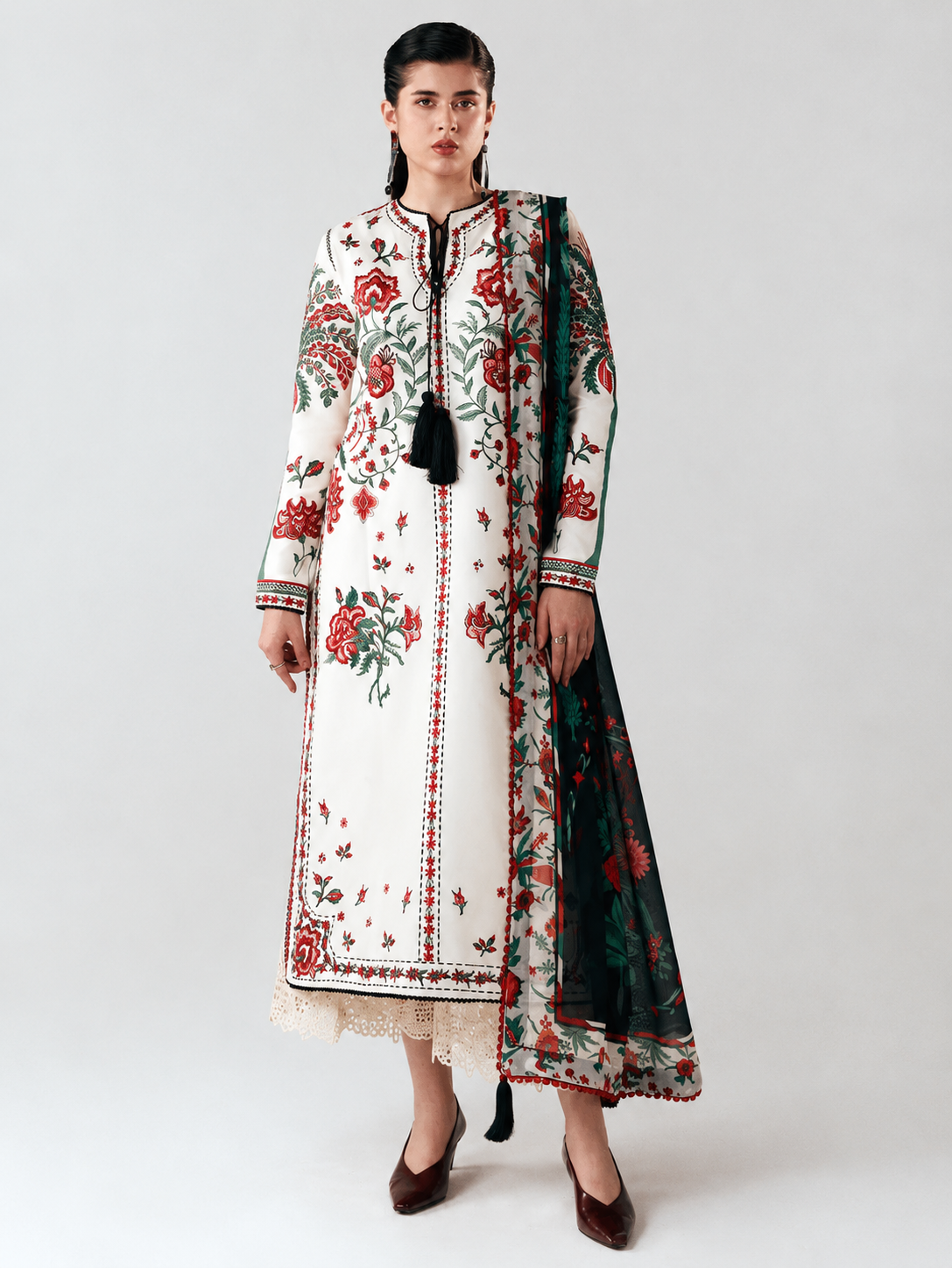 HUSSAIN REHAR | 3pc Embroidery Dhanak