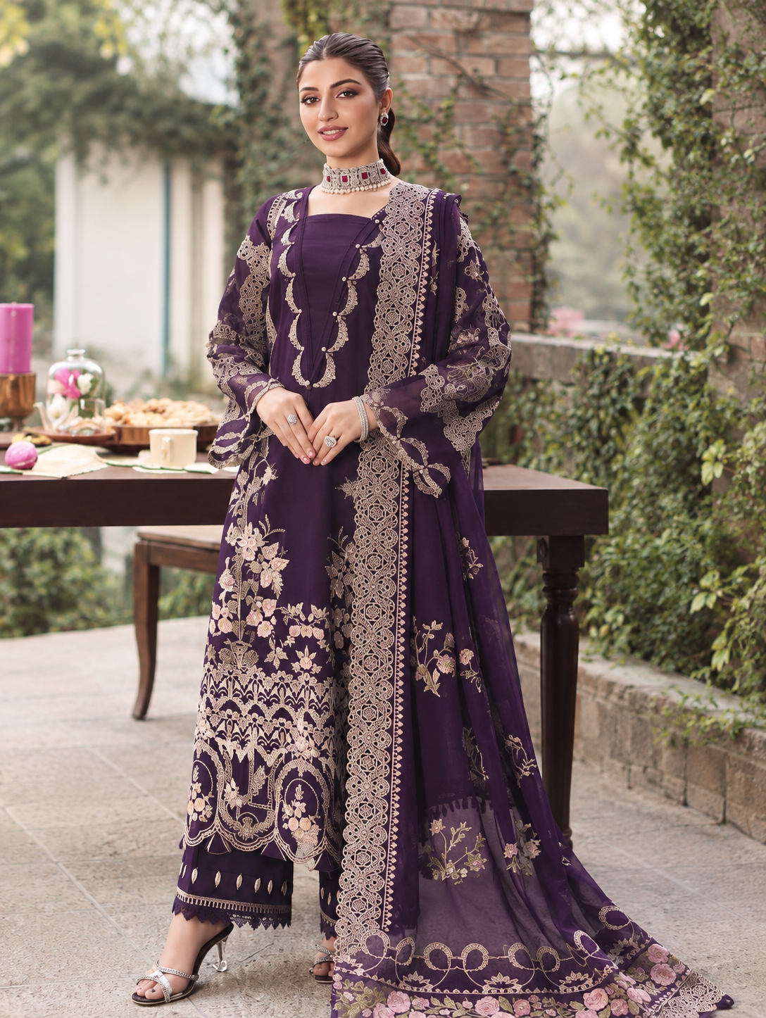 KAHF | 3pc Embroidery Dhanak